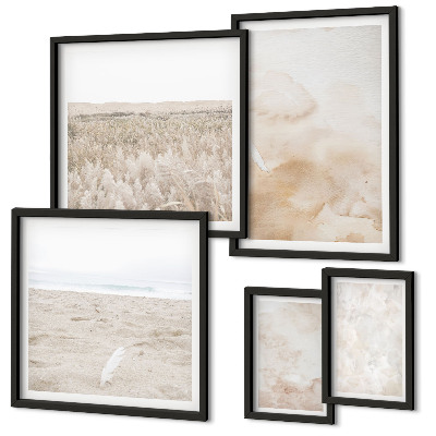 Parede galeria de quadros Texturas em tons pastel na moda