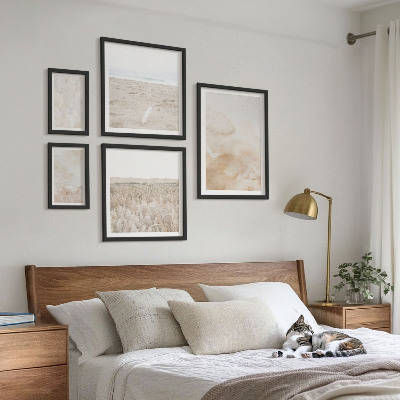 Parede galeria de quadros Texturas em tons pastel na moda