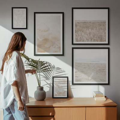 Parede galeria de quadros Texturas em tons pastel na moda