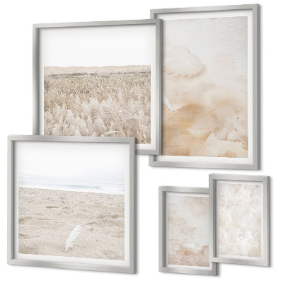Parede galeria de quadros Texturas em tons pastel na moda