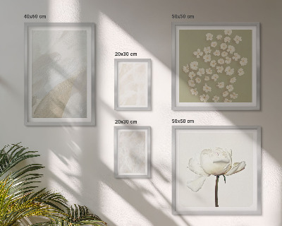 Conjunto de 5 quadros com moldura Flores, estilo boho, texturas