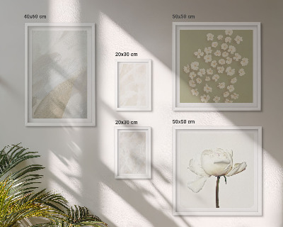 Conjunto de 5 quadros com moldura Flores, estilo boho, texturas