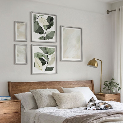 Conjunto de 5 quadros decorativos Cores vibrantes, abstrato, boho