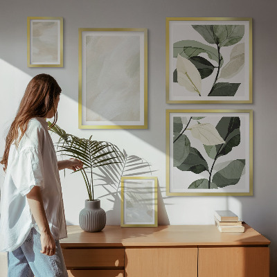 Conjunto de 5 quadros decorativos Cores vibrantes, abstrato, boho