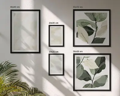 Conjunto de 5 quadros decorativos com estampas abstratas em cores vibrantes estilo boho