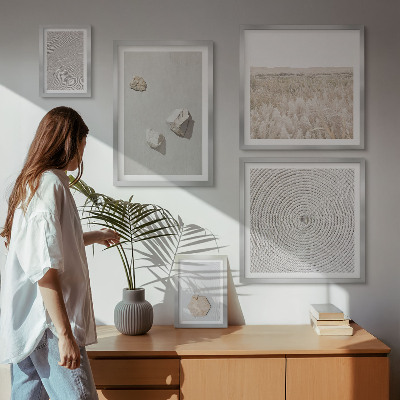 Galeria de parede Texturas de areia boho leves