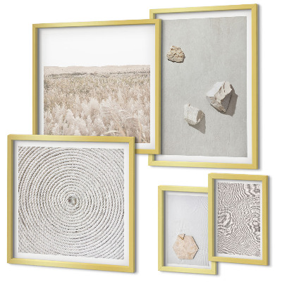 Galeria de parede Texturas de areia boho leves