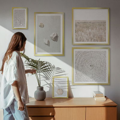 Galeria de parede Texturas de areia boho leves
