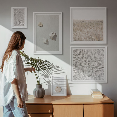 Galeria de parede Texturas de areia boho leves