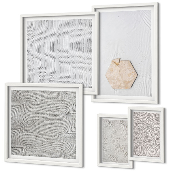 Parede galeria de quadros Texturas de areia boho leves