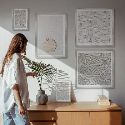 Parede galeria de quadros Texturas de areia boho leves