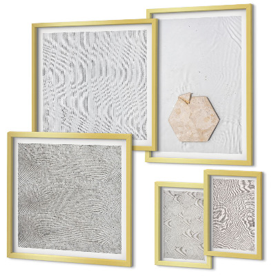 Parede galeria de quadros Texturas de areia boho leves