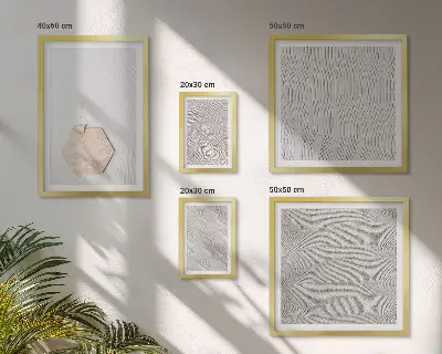 Galeria de quadros de parede com texturas de areia estilo boho