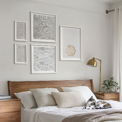Parede galeria de quadros Texturas de areia boho leves