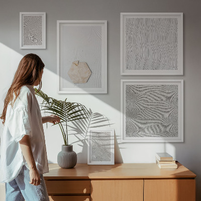 Parede galeria de quadros Texturas de areia boho leves
