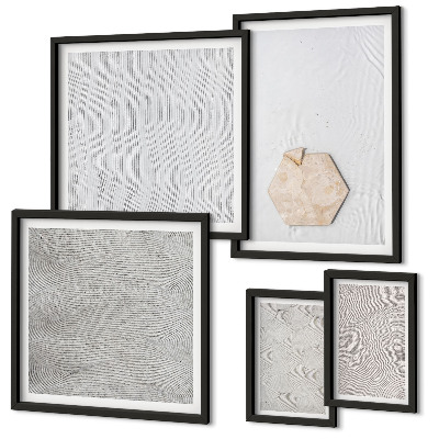 Parede galeria de quadros Texturas de areia boho leves