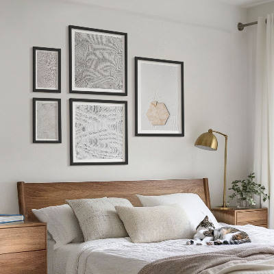Parede galeria de quadros Texturas de areia boho leves