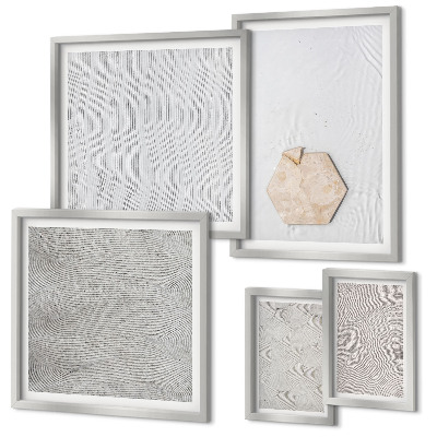 Parede galeria de quadros Texturas de areia boho leves
