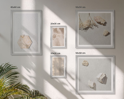 Parede galeria de quadros Texturas naturais sutis em estilo boho