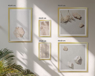 Parede galeria de quadros Texturas naturais sutis em estilo boho