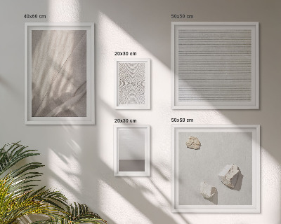 Conjunto de 5 quadros com moldura Texturas boho delicadas da natureza