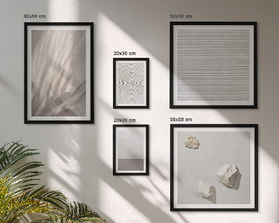 Conjunto de 5 quadros com moldura Texturas boho delicadas da natureza