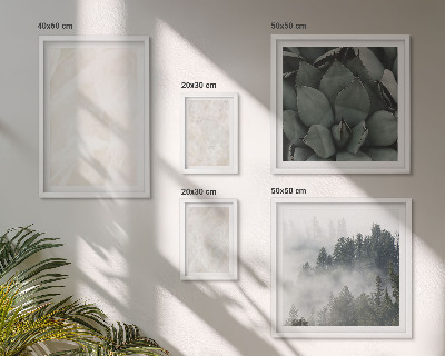 Conjunto de 5 quadros com moldura Estruturas de pedra em tons pastel