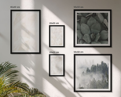 Conjunto de 5 quadros com moldura Estruturas de pedra em tons pastel