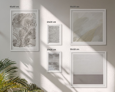 Conjunto de 5 quadros decorativos Padrões abstratos industriais