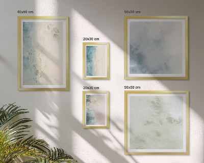 Galeria de parede Minimalismo em tela com aquarelas derramadas