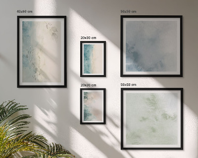 Galeria de parede Minimalismo em tela com aquarelas derramadas