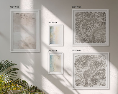 Conjunto de 5 quadros decorativos Tintas aquarela delicadas