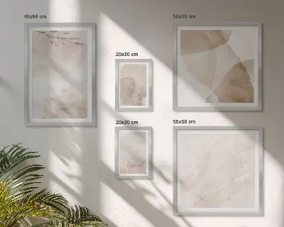 Galeria de parede com tintas aquarela e texturas boho