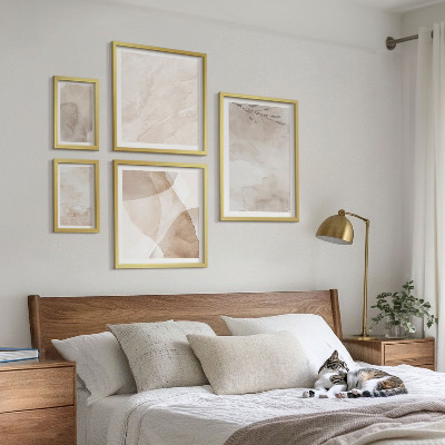 Galeria de parede Tintas aquarela com texturas boho