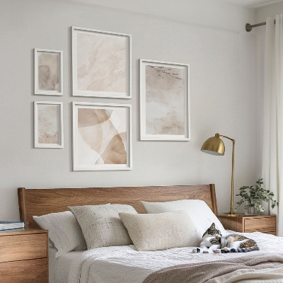 Galeria de parede Tintas aquarela com texturas boho
