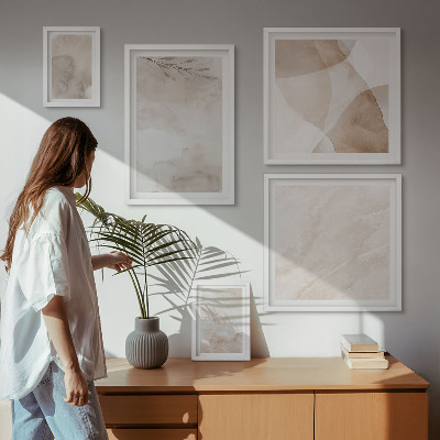 Galeria de parede Tintas aquarela com texturas boho