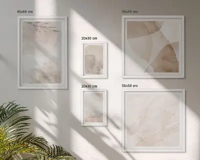 Galeria de parede com tintas aquarela e texturas boho