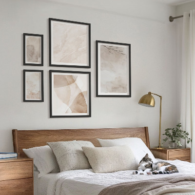 Galeria de parede Tintas aquarela com texturas boho