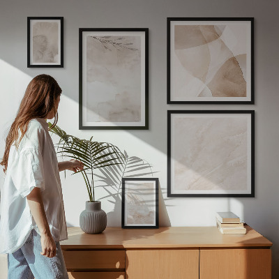 Galeria de parede Tintas aquarela com texturas boho