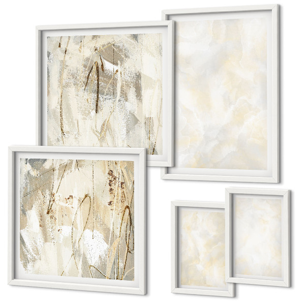 Parede galeria de quadros design de pintura com textura brilhante