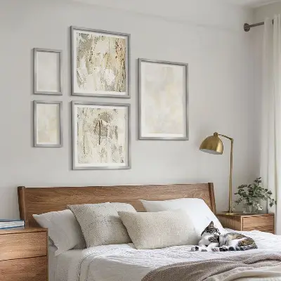 Galeria de quadros para parede pintura com design de textura brilhante