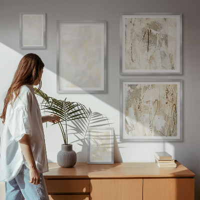 Parede galeria de quadros design de pintura com textura brilhante