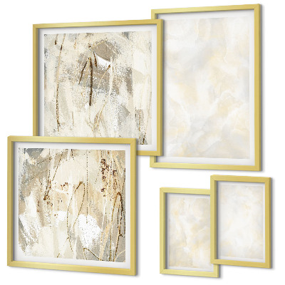 Parede galeria de quadros design de pintura com textura brilhante