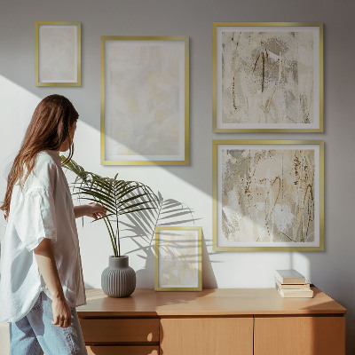 Parede galeria de quadros design de pintura com textura brilhante