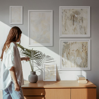Parede galeria de quadros design de pintura com textura brilhante
