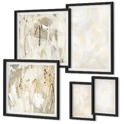 Parede galeria de quadros design de pintura com textura brilhante