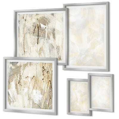 Parede galeria de quadros design de pintura com textura brilhante