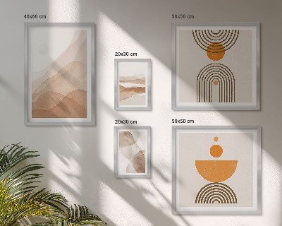 Conjunto de 5 quadros com moldura Estruturas de diferentes matizes de minimalismo