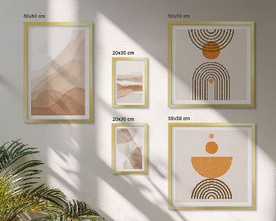 Conjunto de 5 quadros com moldura Estruturas de diferentes matizes de minimalismo