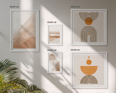 Conjunto de 5 quadros com moldura Estruturas de diferentes matizes de minimalismo